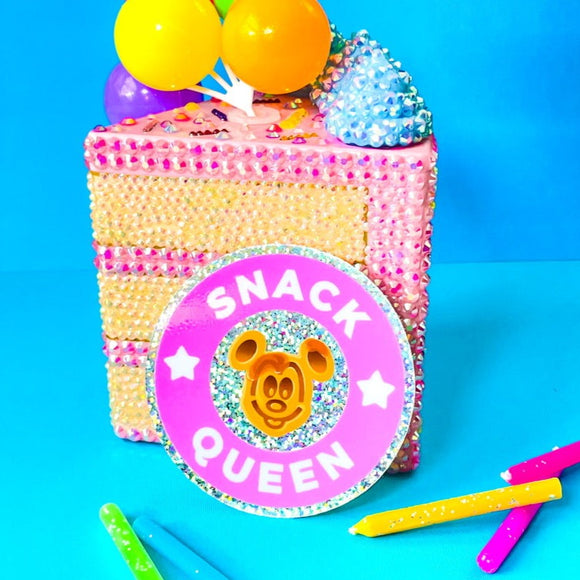 Snack Queen Sticker - GLITTER