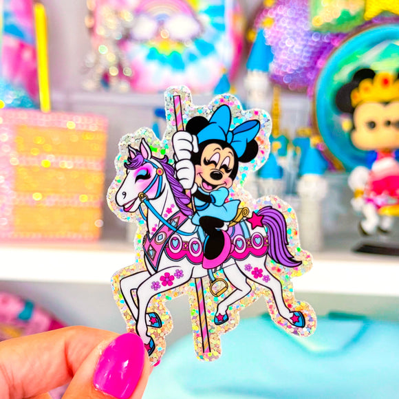 Coquette Carousel - GLITTER STICKER