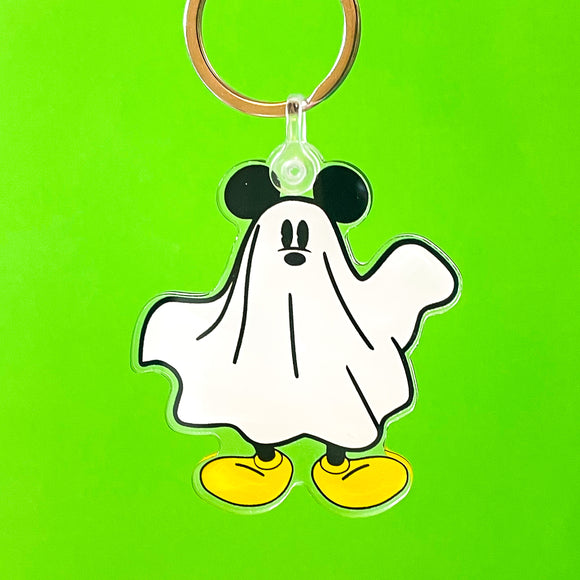 Spooky Ghost Mouse - KEYCHAIN