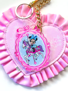 Coquette Carousel MOUSE Bow frame - KEYCHAIN