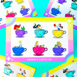 TEACUP Princesses - VINYL STICKER SHEETS