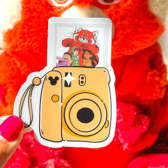 Polaroid Pals Sticker - Red Panda friends - CLEAR