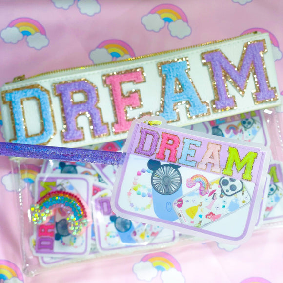 DREAM patched pouch sticker - CLEAR