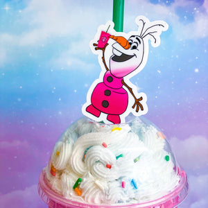 Starbies Sticker - Snowman MANGO DRAGONFRUIT - CLEAR