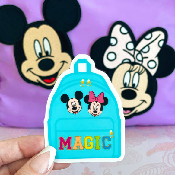 Varsity Magic Sticker - BLUE BACKPACK - CLEAR