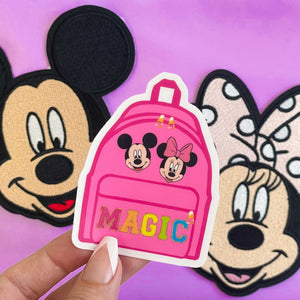 Varsity Magic Sticker - PINK BACKPACK - CLEAR